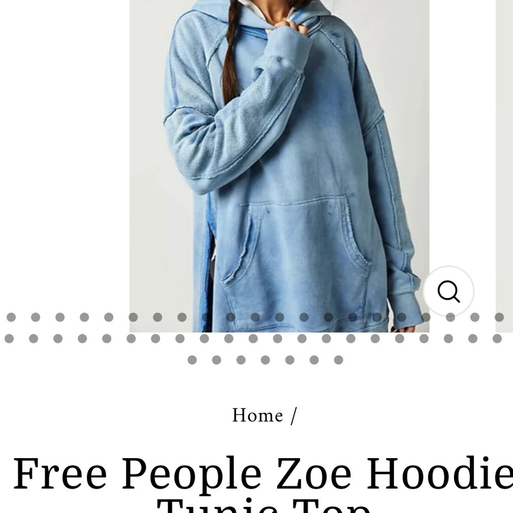 Free People Light Blue Hoodie NWOT